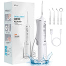L8 Cordless Water Flosser | Rechargeable Portable Oral Irrigator, IPX7 Waterproof, 4 Modes with DIY Pressure Adjustment, High-Frequency Pulse Cleans Between Teeth Thoroughly/white