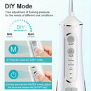 L8 Cordless Water Flosser | Rechargeable Portable Oral Irrigator, IPX7 Waterproof, 4 Modes with DIY Pressure Adjustment, High-Frequency Pulse Cleans Between Teeth Thoroughly/white