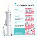 L8 Cordless Water Flosser | Rechargeable Portable Oral Irrigator, IPX7 Waterproof, 4 Modes with DIY Pressure Adjustment, High-Frequency Pulse Cleans Between Teeth Thoroughly/white