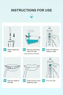 L8 Cordless Water Flosser | Rechargeable Portable Oral Irrigator, IPX7 Waterproof, 4 Modes with DIY Pressure Adjustment, High-Frequency Pulse Cleans Between Teeth Thoroughly/white