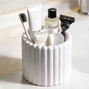 360-degree rotating makeup brush organizer, polished plastic material, no assembly required, no odor - makeup display case.PINK