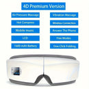 4D Smart Multifunctional Eye Massager with Air Pressure, Vibration, Heating, and Music.