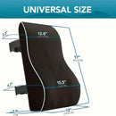 1 Lumbar Support Pillow for Lower Back and Posture - Memory Foam Cushion with Adjustable Strap, Breathable Mesh Cover and Dual Straps (Office Chair, Car, Gaming) - Spine Health Aid, Office Furniture, Back Cushion, Back Pain Relief Pad