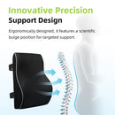 1 Lumbar Support Pillow for Lower Back and Posture - Memory Foam Cushion with Adjustable Strap, Breathable Mesh Cover and Dual Straps (Office Chair, Car, Gaming) - Spine Health Aid, Office Furniture, Back Cushion, Back Pain Relief Pad