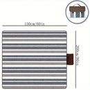 Double-layer Nylon Picnic Mat High-density Waterproof Base + Nylon Padding Lightweight Foldable with Carry Handle Machine Washable & Easy Care  Ideal for Beach Camping Park Outdoor Picnics。（150*200CM)