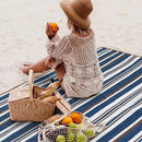 Double-layer Nylon Picnic Mat High-density Waterproof Base + Nylon Padding Lightweight Foldable with Carry Handle Machine Washable & Easy Care  Ideal for Beach Camping Park Outdoor Picnics。（150*200CM)