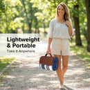Double-layer Nylon Picnic Mat High-density Waterproof Base + Nylon Padding Lightweight Foldable with Carry Handle Machine Washable & Easy Care  Ideal for Beach Camping Park Outdoor Picnics(200*200CM)