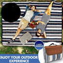 Double-layer Nylon Picnic Mat High-density Waterproof Base + Nylon Padding Lightweight Foldable with Carry Handle Machine Washable & Easy Care  Ideal for Beach Camping Park Outdoor Picnics(200*200CM)