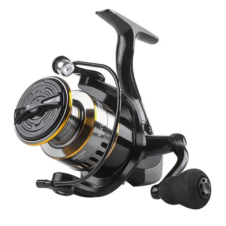 Spinning Reel Fishing Reel, Metal Spool, Metal Handle, 5.2:1 Gear Ratio, 10KG Drag, Smooth and Sensitive Line Output, Left/Right Hand Interchangeable, Rotating Fishing Reel, Suitable for Freshwater and Saltwater(HE4000)