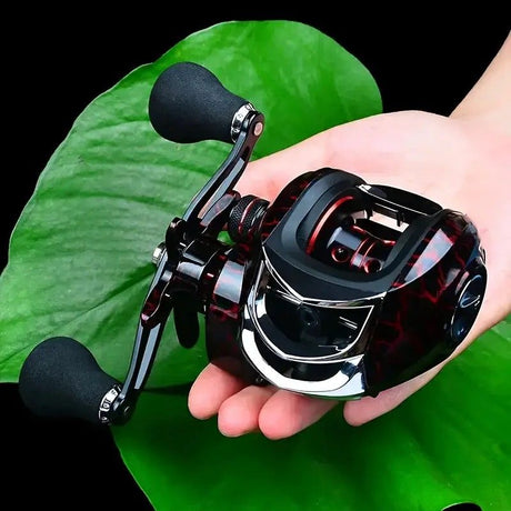 High Speed 18+1BB Baitcasting Reel, Dual Brake System, Max Drag 20lb - Ergonomic Handle, Stainless Steel Durable Spool - Ideal for Carp and Bass Fishing, Suitable for Saltwater and Freshwater, Angler's Choice | Smooth Black Finish(DW121R right hand)