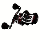 High Speed 18+1BB Baitcasting Reel, Dual Brake System, Max Drag 20lb - Ergonomic Handle, Stainless Steel Durable Spool - Ideal for Carp and Bass Fishing, Suitable for Saltwater and Freshwater, Angler's Choice | Smooth Black Finish(DW121R right hand)