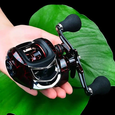High Speed 18+1BB Baitcasting Reel, Dual Brake System, Max Drag 20lb - Ergonomic Handle, Stainless Steel Durable Spool - Ideal for Carp and Bass Fishing, Suitable for Saltwater and Freshwater, Angler's Choice | Smooth Black Finish(DW121R right hand)