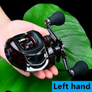 High Speed 18+1BB Baitcasting Reel, Dual Brake System, Max Drag 20lb - Ergonomic Handle, Stainless Steel Durable Spool - Ideal for Carp and Bass Fishing, Suitable for Saltwater and Freshwater, Angler's Choice | Smooth Black Finish(DW121R right hand)