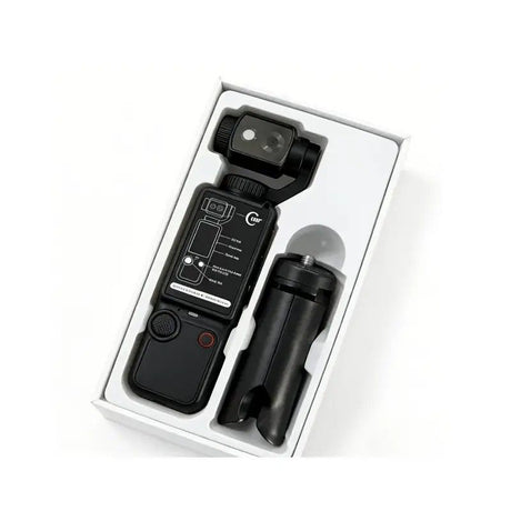 Full HD Handheld Action Camera with 16GB Memory, Portable Pocket Gimbal Camera for Outdoor Travel Vlogging, Featuring a Handheld Gimbal and 1.9-inch Screen.WHITE