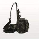 Camouflage Fishing Waist Bag – Large Capacity Multi-layer Partition, Side Pockets & Winding Strap for Full Loading, Breathable Shoulder Strap for Long-lasting Comfort（khaki）