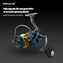 DEUKIO All-Purpose Spinning Reel, 15kg Max Drag + CNC Metal Handle, Zero-Gap Waterproof Design, Ultra-Stable for Landing Big Fish（SA3000)