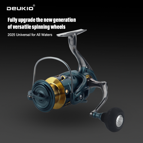 DEUKIO All-Purpose Spinning Reel, 15kg Max Drag + CNC Metal Handle, Zero-Gap Waterproof Design, Ultra-Stable for Landing Big Fish（SA3000)