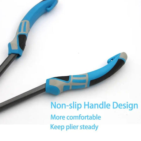 Multi-functional Fishing Pliers - Long Nose, Rust-proof & Anti-slip, Easy Hook Removal & Fish Control（Blue straight pliers）