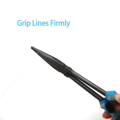 Multi-functional Fishing Pliers - Long Nose, Rust-proof & Anti-slip, Easy Hook Removal & Fish Control（Blue straight pliers）