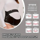 2-in-1 Pregnancy Support & Belly Band, Breathable Skin-Friendly Lightweight, Ergonomic Fit, Relieves Lower Back & Pubic Discomfort, Full Protection During Pregnancy & Postpartum/BLACK.XL code