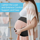 2-in-1 Pregnancy Support & Belly Band, Breathable Skin-Friendly Lightweight, Ergonomic Fit, Relieves Lower Back & Pubic Discomfort, Full Protection During Pregnancy & Postpartum/BLACK.XL code