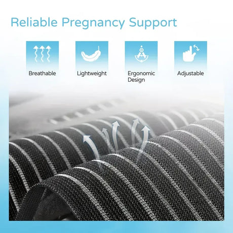 2-in-1 Pregnancy Support & Belly Band, Breathable Skin-Friendly Lightweight, Ergonomic Fit, Relieves Lower Back & Pubic Discomfort, Full Protection During Pregnancy & Postpartum/BLACK.XL code