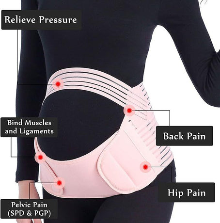 2-in-1 Pregnancy Support & Belly Band, Breathable Skin-Friendly Lightweight, Ergonomic Fit, Relieves Lower Back & Pubic Discomfort, Full Protection During Pregnancy & Postpartum/complexion.L code