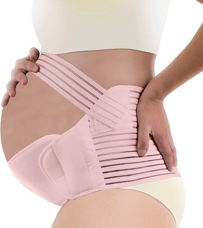 2-in-1 Pregnancy Support & Belly Band, Breathable Skin-Friendly Lightweight, Ergonomic Fit, Relieves Lower Back & Pubic Discomfort, Full Protection During Pregnancy & Postpartum/complexion.L code