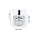Creative Ashtray, Large Circular Metal Ashtray with Rotating Tray, Press-Type Design
