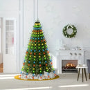 USB Remote Control Christmas Tree Waterfall String Light | Ring Hanging Tool-Free Installation, High-Density LED Starburst Effect, IP44 Waterproof, Fits 4–12ft Trees (warm white 1.5m / 200 Lights)