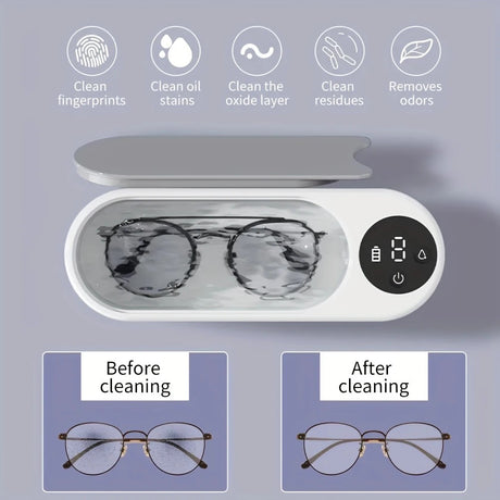 Smart Ultrasonic Cleaner: Renew Your Glasses and Jewelry with 360° Deep Cleaning