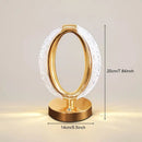 Rechargeable acrylic crystal desk lamp with 3 color temperatures touch control, USB charging for portability, and stepless brightness adjustment. Diamond-cut design serves as both an ambient light and an art piece./MOON