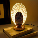 Rechargeable acrylic crystal desk lamp with 3 color temperatures touch control, USB charging for portability, and stepless brightness adjustment. Diamond-cut design serves as both an ambient light and an art piece./MOON