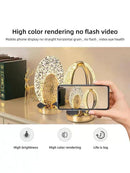 Rechargeable acrylic crystal desk lamp with 3 color temperatures touch control, USB charging for portability, and stepless brightness adjustment. Diamond-cut design serves as both an ambient light and an art piece./MOON
