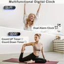 13.7" Mirror LED Digital Clock | Auto-Dim, RGB, Temp/Humidity Sensor - Smart Bedroom/Desk Clock（colorful）