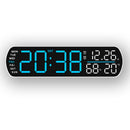 13.7" Mirror LED Digital Clock | Auto-Dim, RGB, Temp/Humidity Sensor - Smart Bedroom/Desk Clock（colorful）