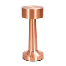 Dumbbell-Shape Metal Touch Lamp – Brushed Body, 3 Color Temperatures, Wireless & Portable, Soft Eye-Friendly Ambient Light（Red Bronze）
