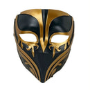 Resin Night Jasmine Full Face Mask, Black & Gold Relief Dark Style, Halloween Christmas Masquerade Prop, Bar KTV Decorative Ornament, Essential for Stylish Photoshoots