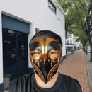 Resin Night Jasmine Full Face Mask, Black & Gold Relief Dark Style, Halloween Christmas Masquerade Prop, Bar KTV Decorative Ornament, Essential for Stylish Photoshoots