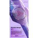 ESPER V-1 Thunder Wedge 5U Ultra-Light Badminton Racket, 30T Graphene Carbon Fiber, 6.8mm Slim Shaft, Balanced Offense and Defense, Lightweight Recreational Racket.(silver gray)