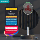 ESPER Explorer V2 Susanoo 7U Ultra-Light Badminton Racket 30T/40T High-Elastic Carbon Fiber with Grip and Gift Box Suitable for Beginners and Advanced Players.(GREEN)