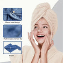 Women's Coral Fleece Pineapple Grid Two-Piece Set | Cloud-Like Touch Adjustable Bath Robe + Hair Towel, Adjustable Tie Belt, Suitable for Daily Home Use(Haze blue)