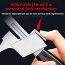 Large-Open Adjustable Basin Wrench, 3-Head Interchangeable Tight-Space Plumbing Tool, Aluminum Alloy Anti-Slip Home Maintenance Tool（Black handle）