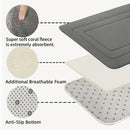 RED Geometric Pattern, Soft Lightweight Skin-Friendly, Bathroom Accessory, Toilet Anti-Slip Mat, Bathroom Mat, Machine Washable, Suitable for Shower Room, Bathroom Doorway, Bedroom Room Decoration, Modern Bath Mat, Durable Bathroom Floor Mat