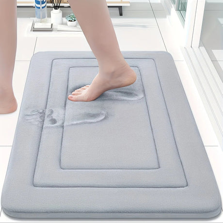 RED Geometric Pattern, Soft Lightweight Skin-Friendly, Bathroom Accessory, Toilet Anti-Slip Mat, Bathroom Mat, Machine Washable, Suitable for Shower Room, Bathroom Doorway, Bedroom Room Decoration, Modern Bath Mat, Durable Bathroom Floor Mat