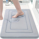 Grey  Geometric Pattern, Soft Lightweight Skin-Friendly, Bathroom Accessory, Toilet Anti-Slip Mat, Bathroom Mat, Machine Washable, Suitable for Shower Room, Bathroom Doorway, Bedroom Room Decoration, Modern Bath Mat, Durable Bathroom Floor Mat