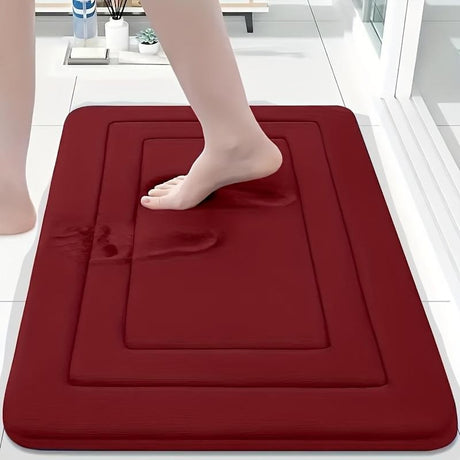 Grey  Geometric Pattern, Soft Lightweight Skin-Friendly, Bathroom Accessory, Toilet Anti-Slip Mat, Bathroom Mat, Machine Washable, Suitable for Shower Room, Bathroom Doorway, Bedroom Room Decoration, Modern Bath Mat, Durable Bathroom Floor Mat