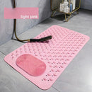 Anti-Slip Massage Shower Mat with Suction Cups Foot Spa Bathroom Mat（green)