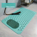 Anti-Slip Massage Shower Mat with Suction Cups Foot Spa Bathroom Mat(khaki)
