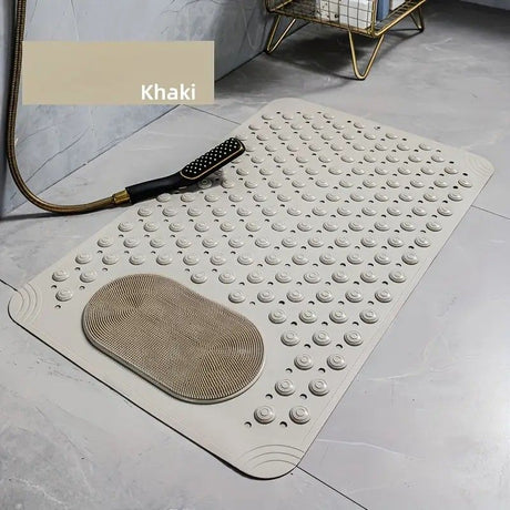 Anti-Slip Massage Shower Mat with Suction Cups Foot Spa Bathroom Mat(BLUE)